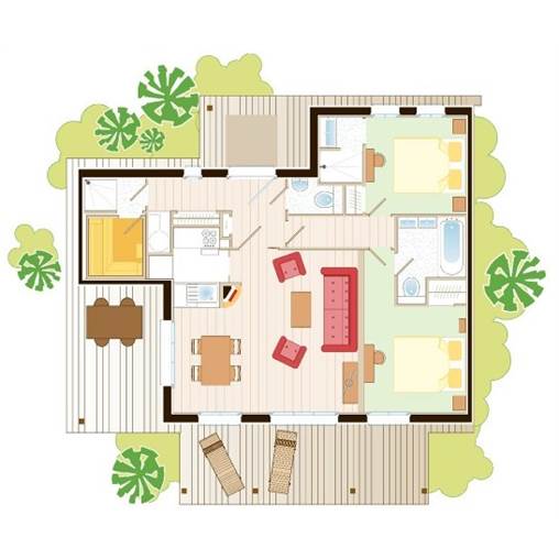 Cottage vip center parc lac d'ailette
