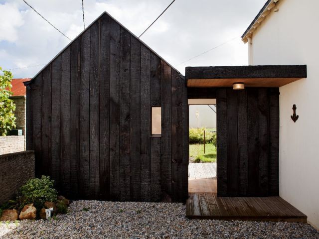 Chalet bois qui noircit
