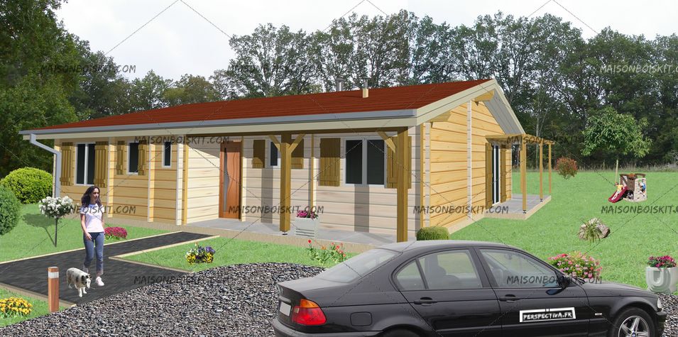Chalet bois kit prix