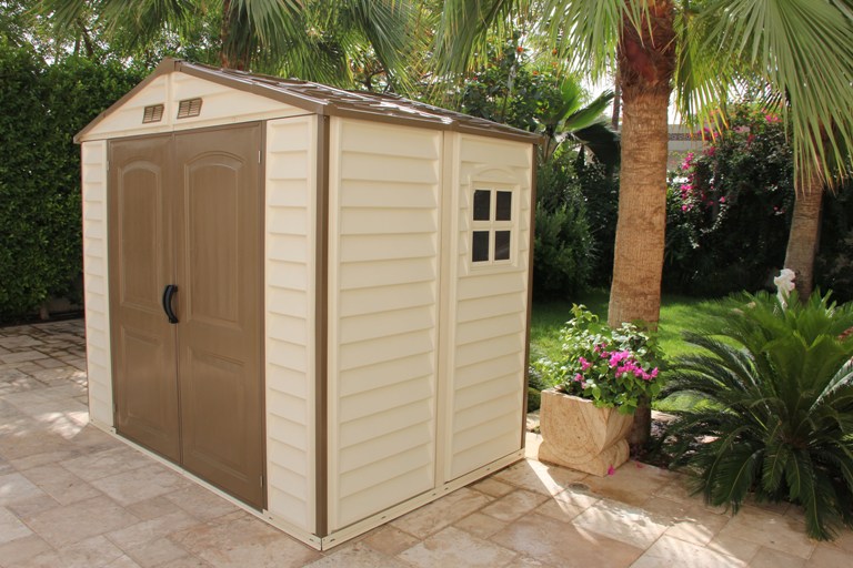 Abri de jardin pvc duramax woodstyle 10x8
