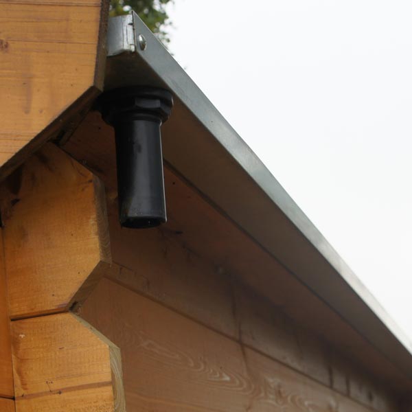 Abri jardin metal gouttiere
