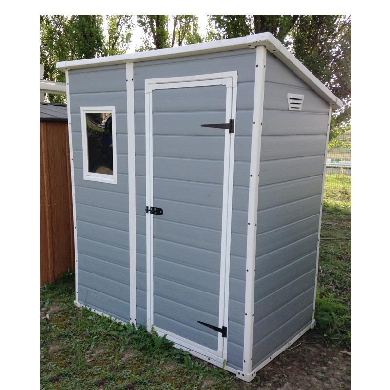 Abri jardin resine gris
