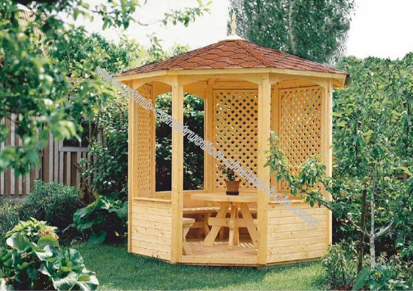 Abri jardin bois gloriette
