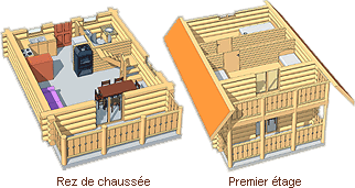 Chalet bois plan

