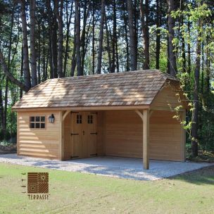 Abri de jardin en bois haut de gamme
