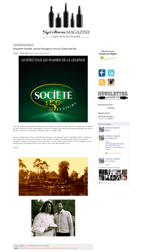 Chalet des iles societe.com