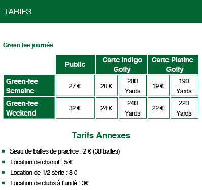 Tarif cottage center parc
