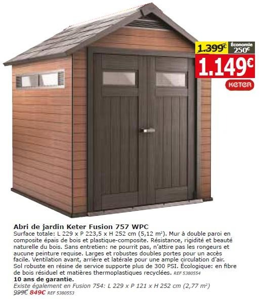 Abri jardin keter fusion
