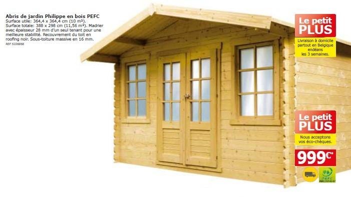 Abri de jardin en bois hubo
