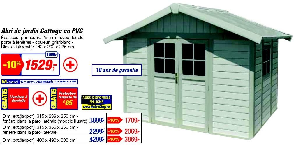 Abris de jardin pvc makro
