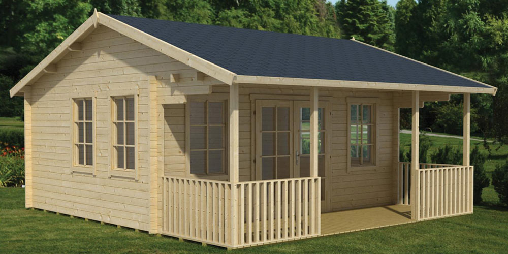 Chalet de jardin avec terrasse