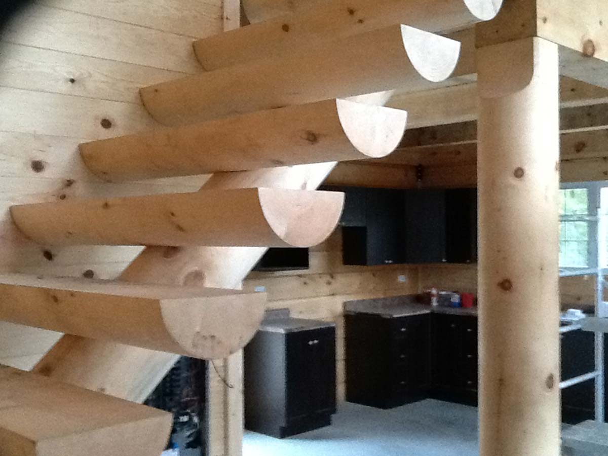 Construction d un chalet en bois rond