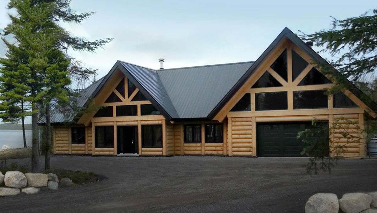 Modele chalet bois rond
