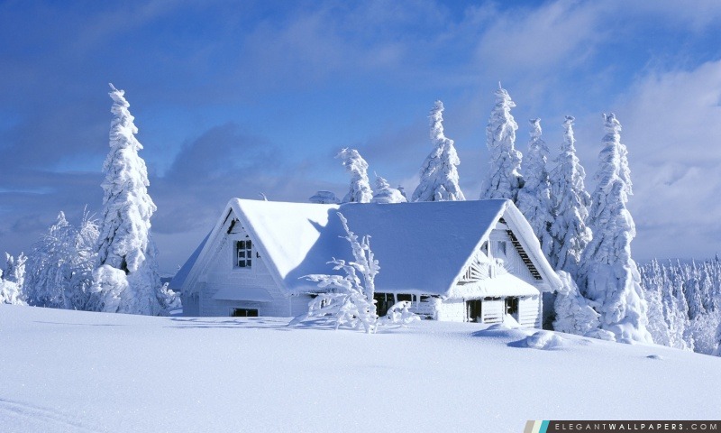 Fond ecran chalet montagne