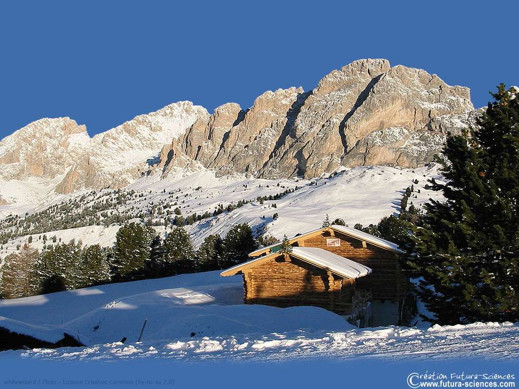 Fond d'écran chalet montagne