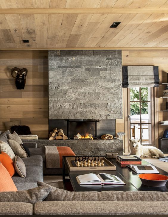 Deco salon chalet