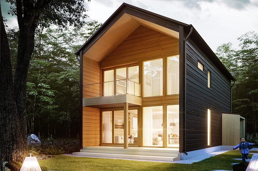 Chalet bois habitable design