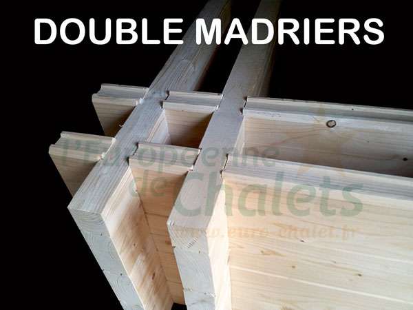 Chalet bois double madrier