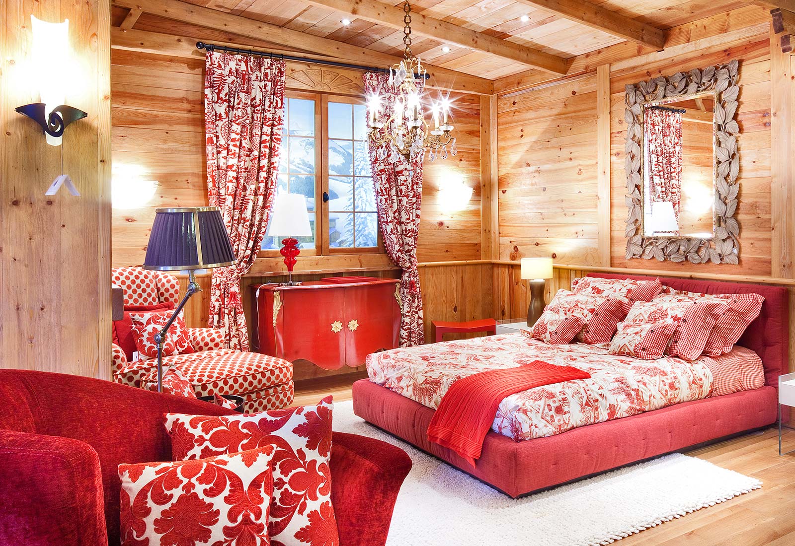 Decoration interieur chalet suisse