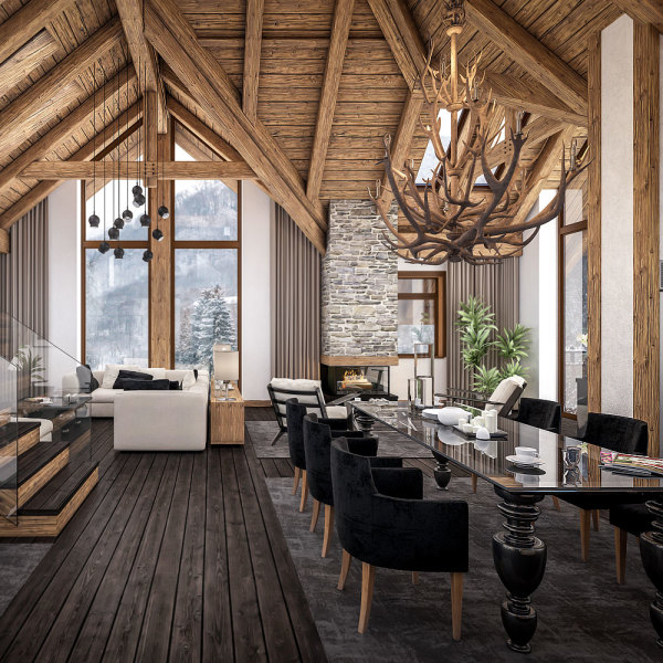 Decoration interieur ambiance chalet montagne
