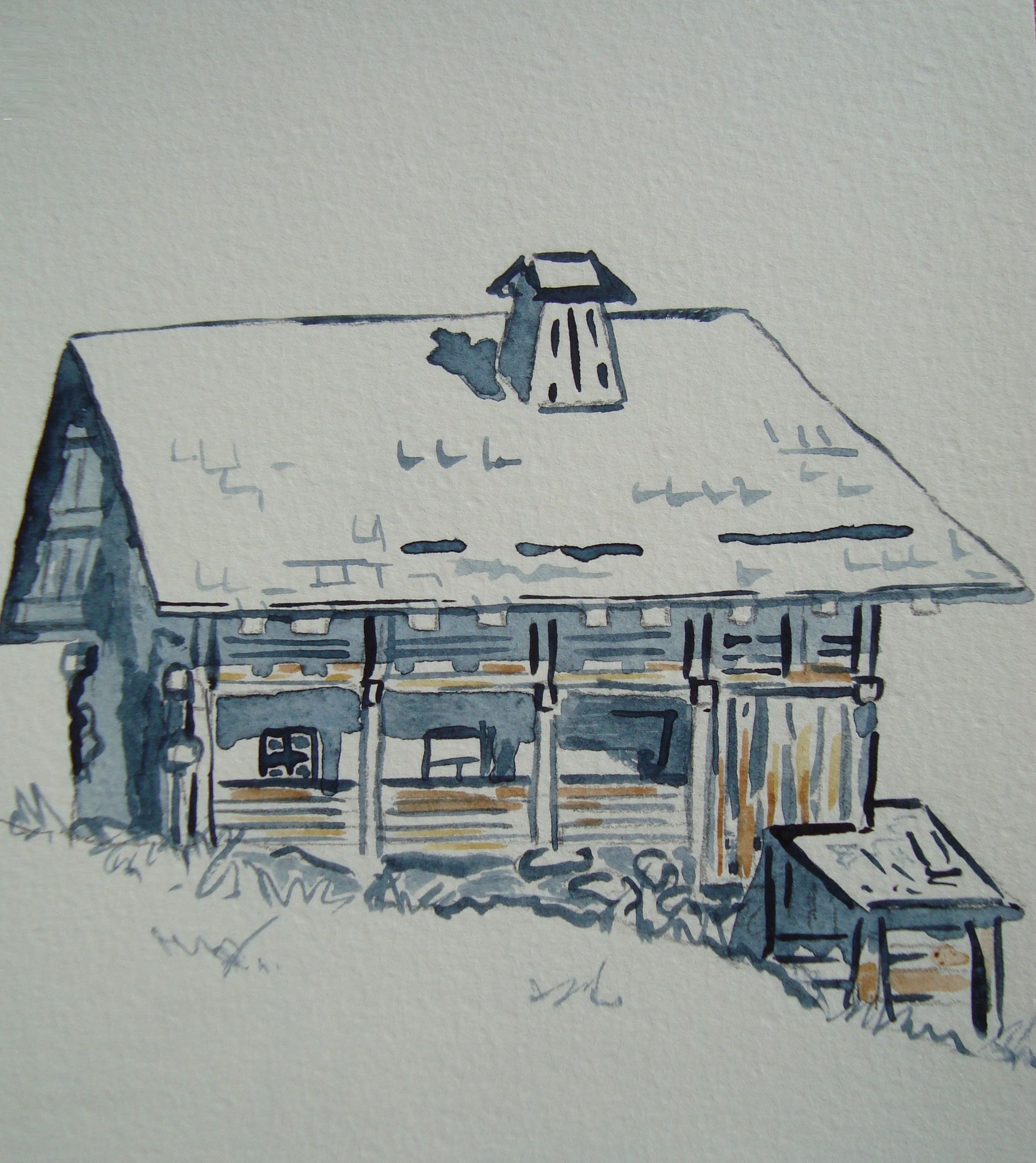 Chalet montagne illustration