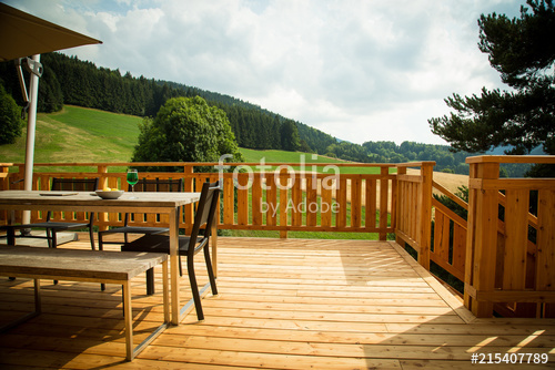 Terrasse bois chalet