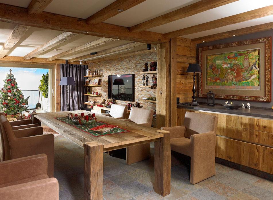 Salle a manger style chalet