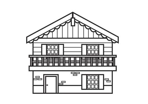 Coloriage de chalet