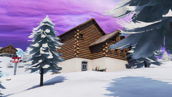 Chercher entre trois chalet de ski