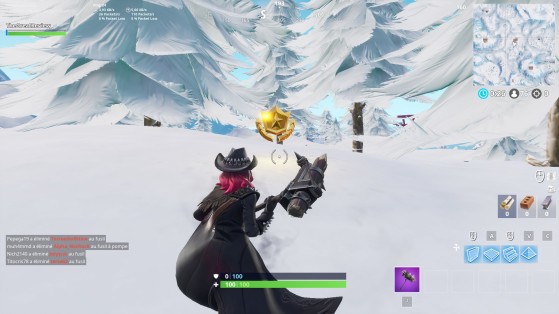 Fortnite chercher entre trois chalet