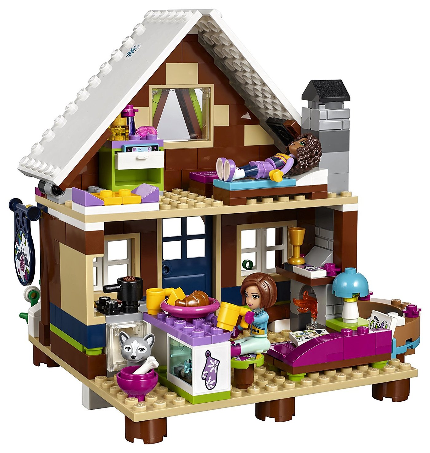 Lego friends chalet de la station de ski