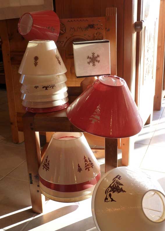 Abat jour style chalet