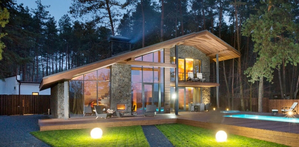 Chalet en pierre et bois