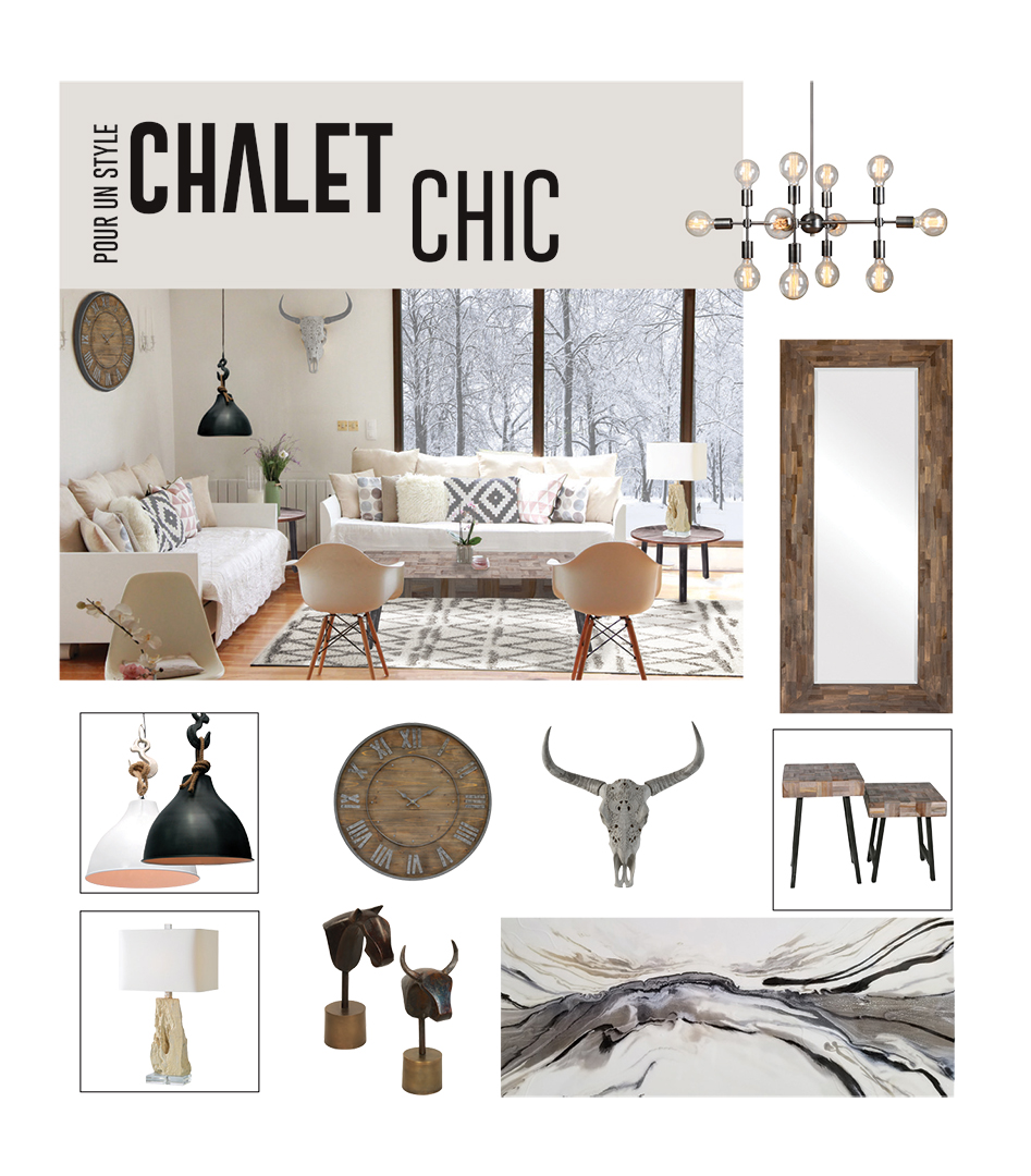 Luminaire style chalet