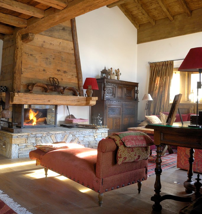 Intérieur de chalet de montagne