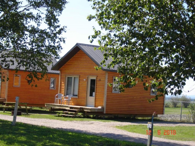 Chalet sur terrain de camping