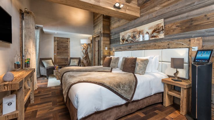 Chambre ambiance chalet