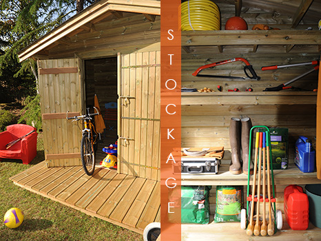 Rangement chalet de jardin