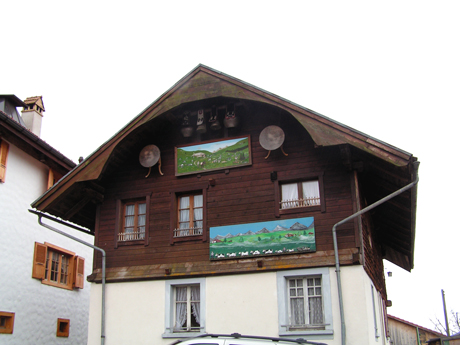 Dessin de chalet suisse