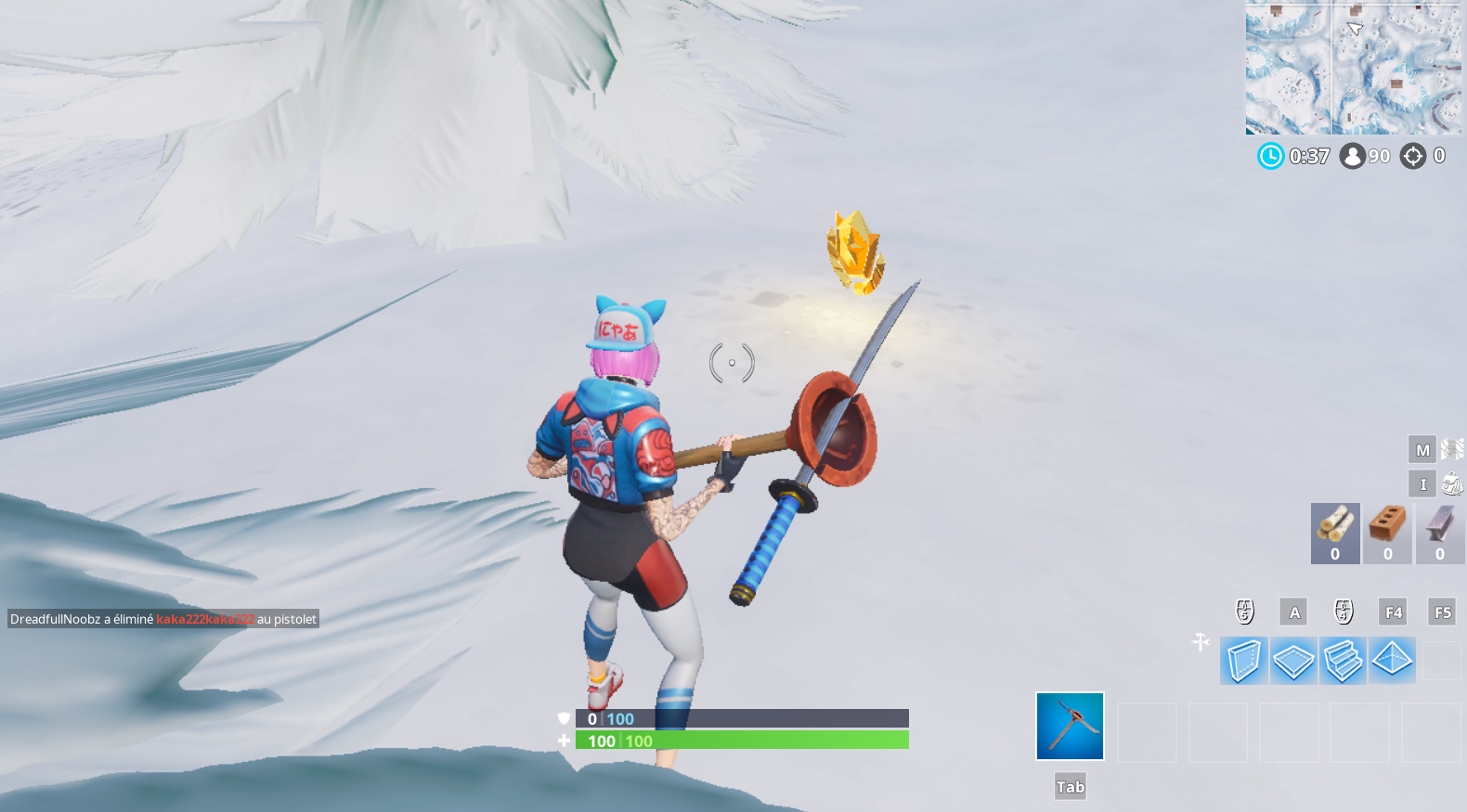 Fortnite chercher entre trois chalet