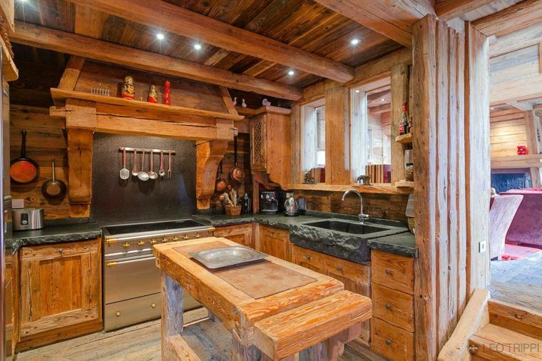 Cuisine chalet rustique
