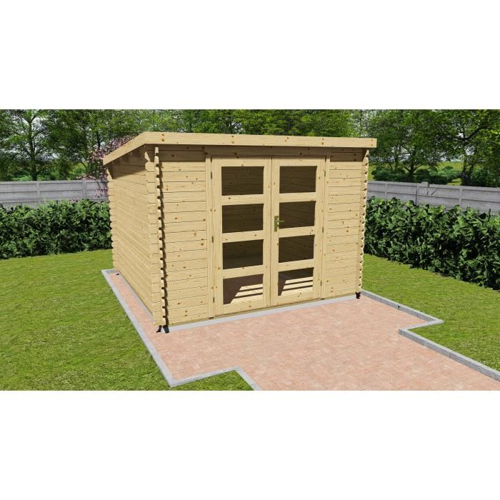 Chalet de jardin toit plat