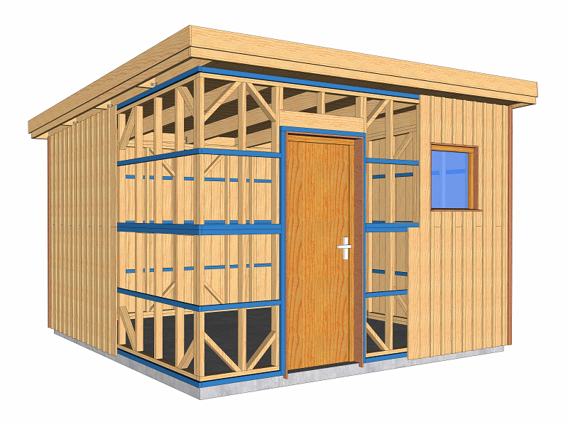 Plan chalet de jardin en bois