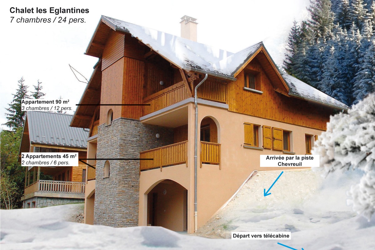 Location chalet 10 personnes alpes pied des pistes