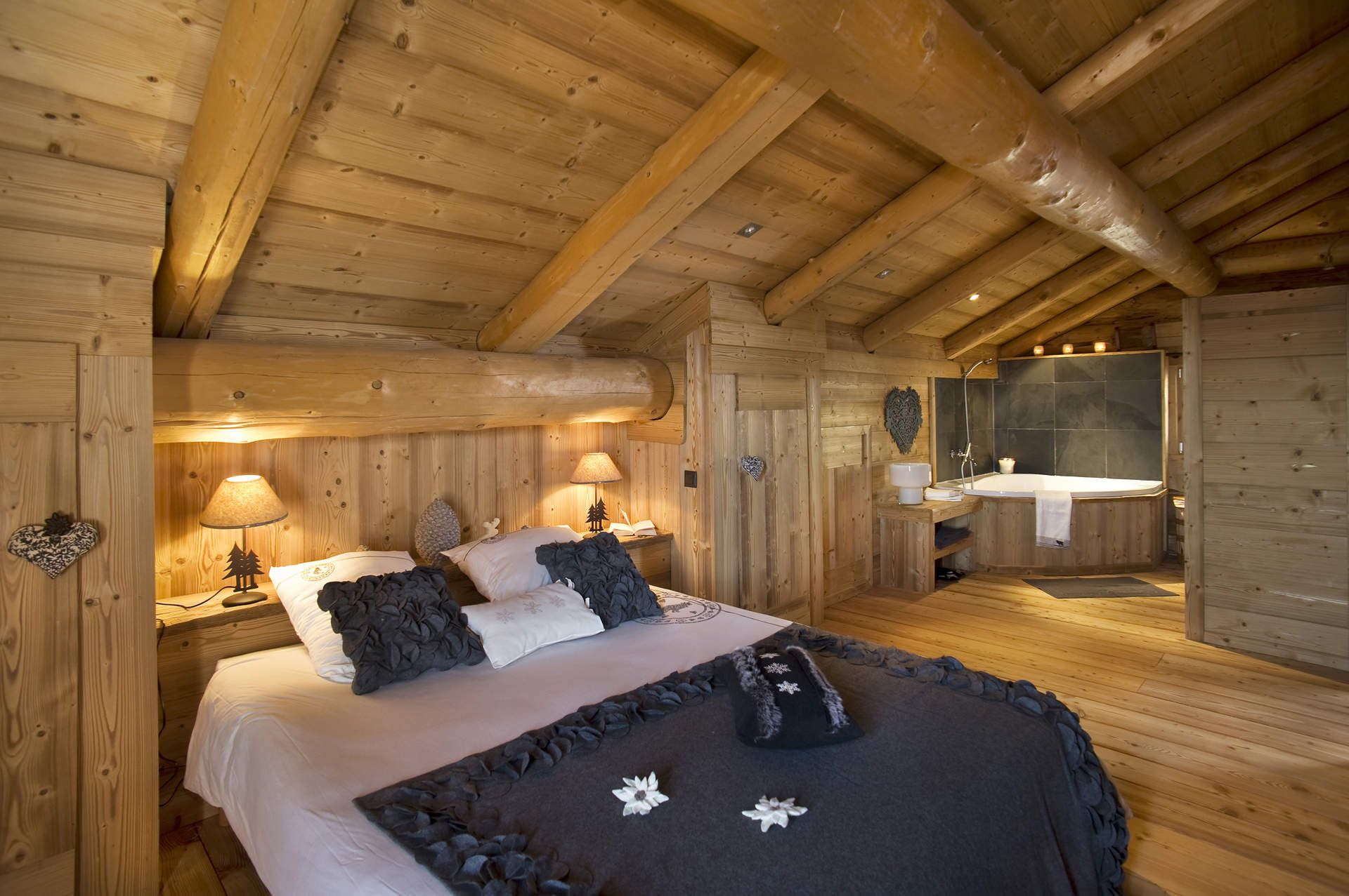 Chambre chalet bois