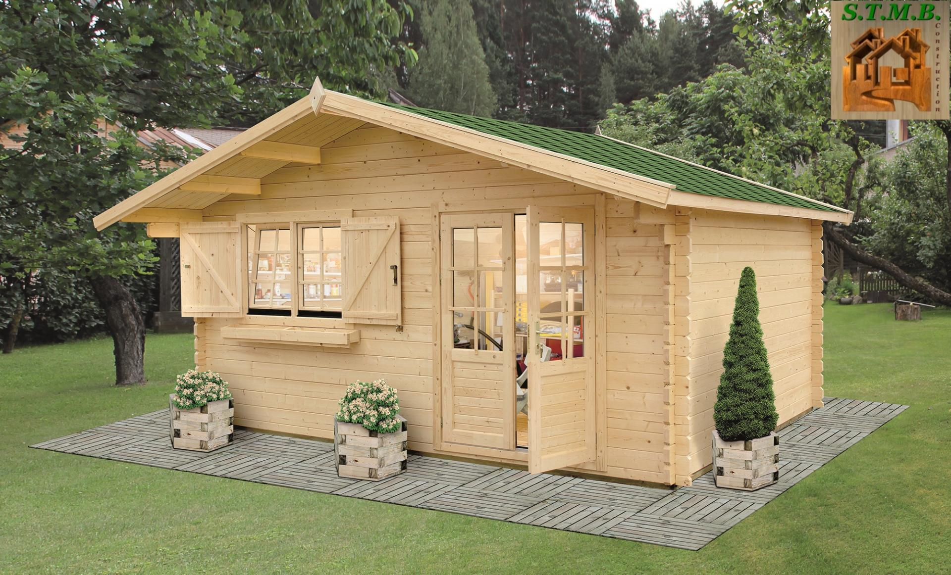Chalet en bois 20m2 avec mezzanine