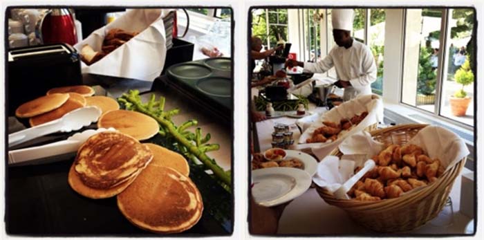 Chalet porte jaune brunch