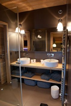 Salle de bain dans un chalet