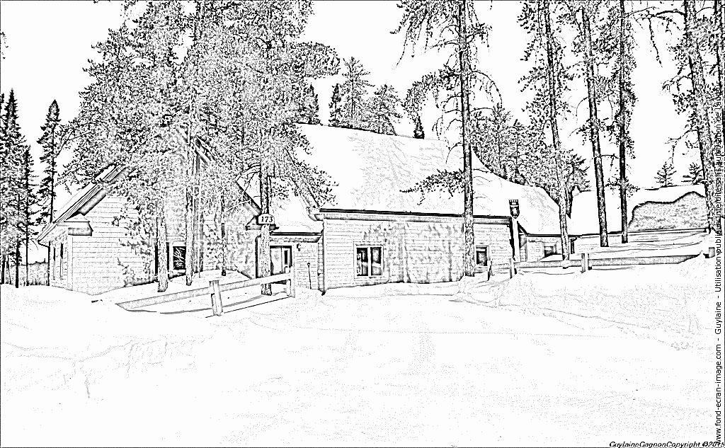 Dessin de chalet à imprimer