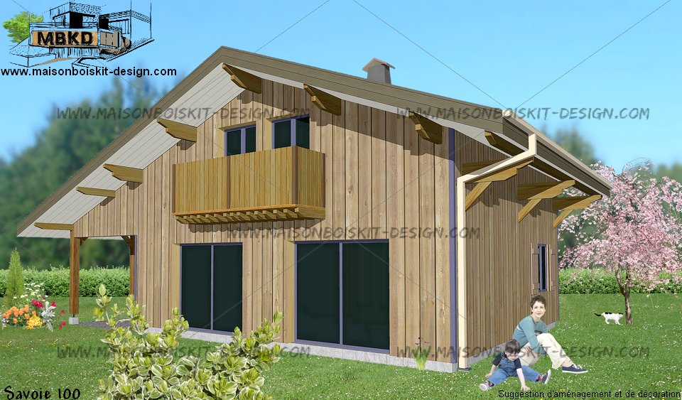Chalet habitable en kit 100m2